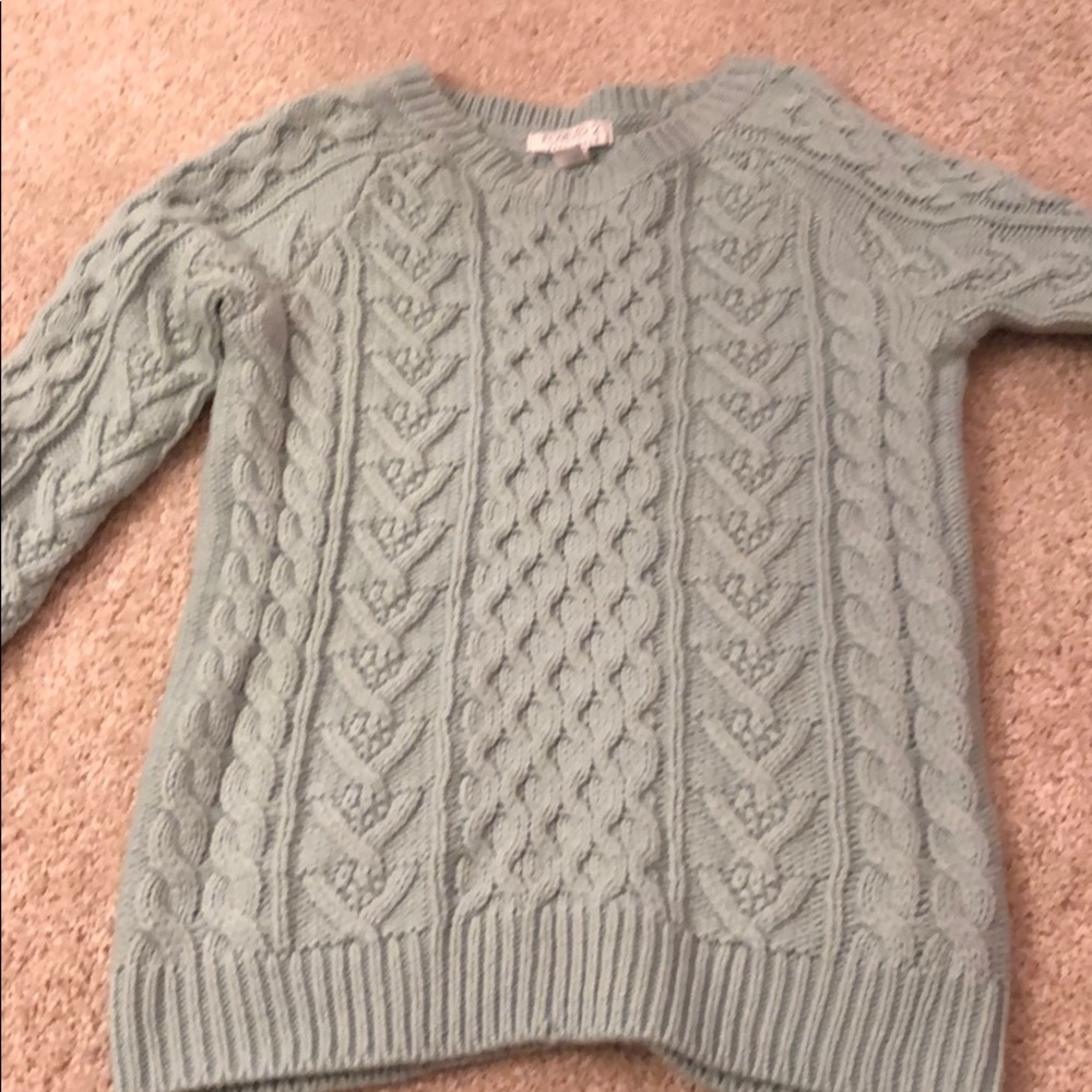 Chunky sweater mint blue